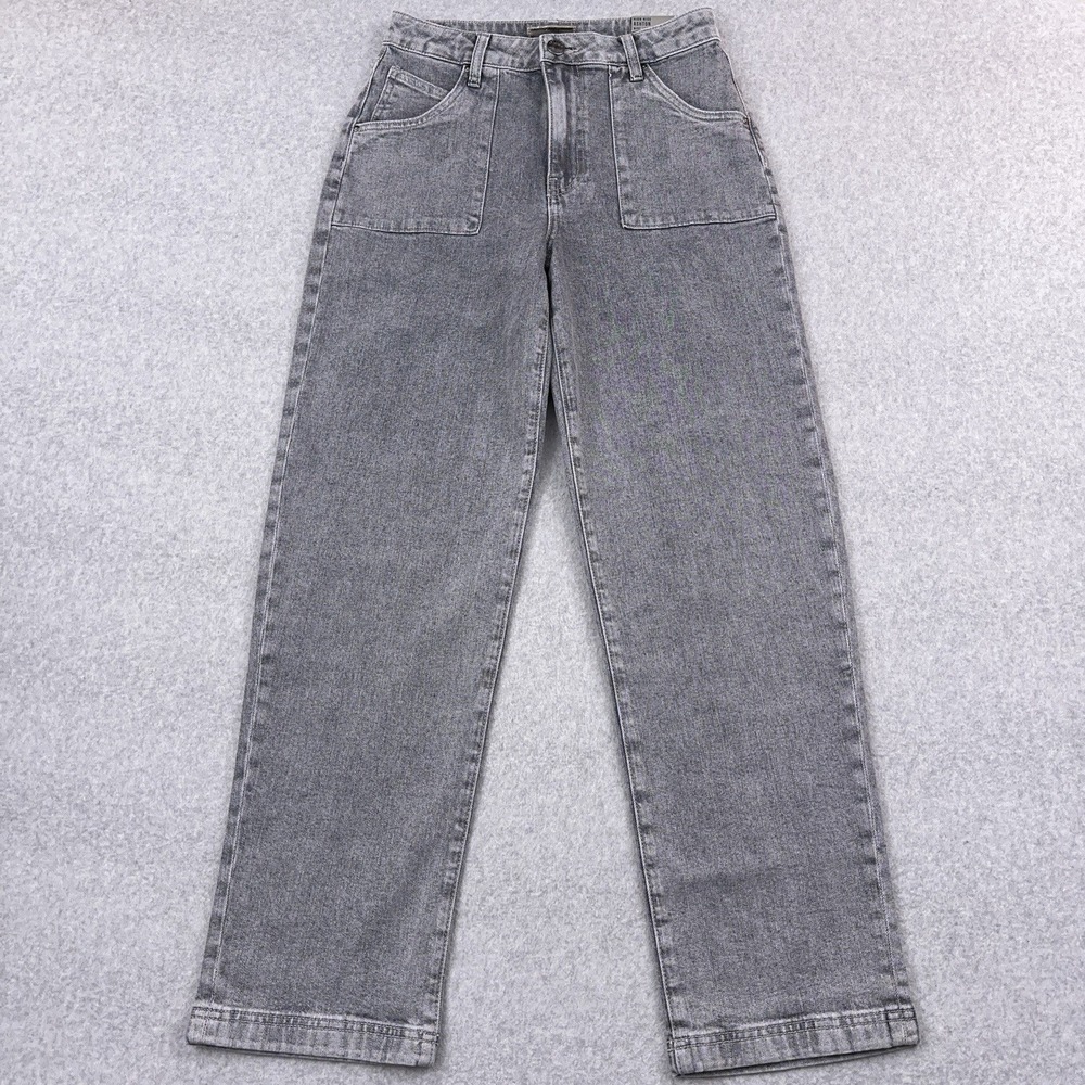 NEW Kut from the Kloth Ashton High Rise Wide Leg Jeans 00 Gray‎ Stretch Denim